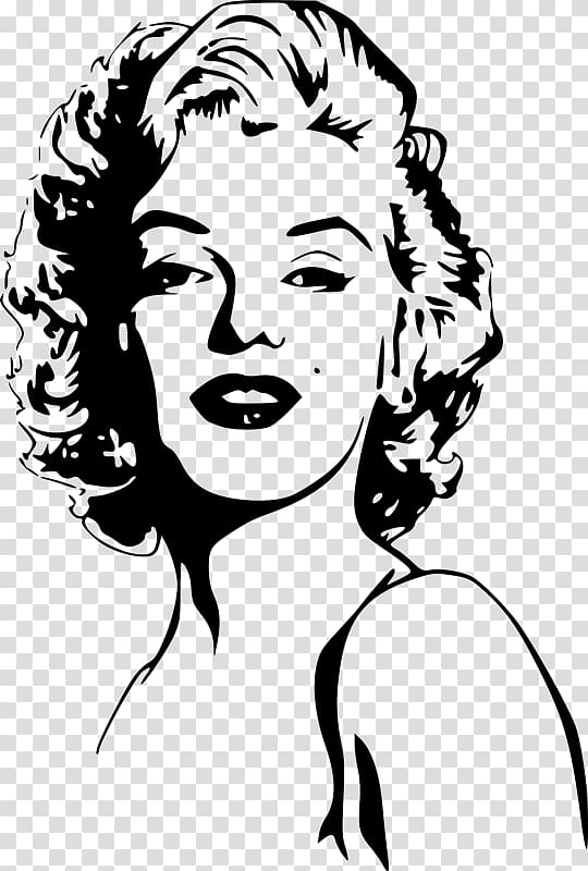 White dress of Marilyn Monroe Drawing , QQ transparent background PNG clipart