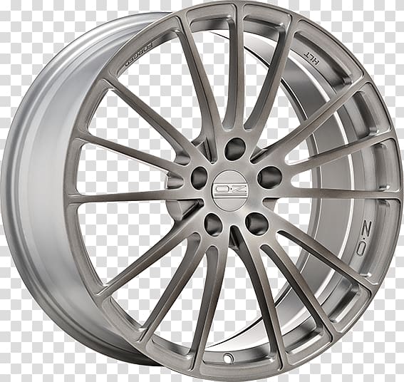 Bronze OZ Group Alloy wheel, brushed transparent background PNG clipart