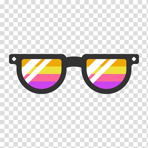 Sunglasses Eyewear Goggles Purple, colorful shading card transparent background PNG clipart