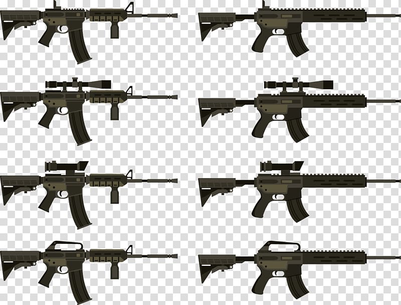 Assault rifle ArmaLite AR-15 Euclidean , sniper rifle transparent background PNG clipart