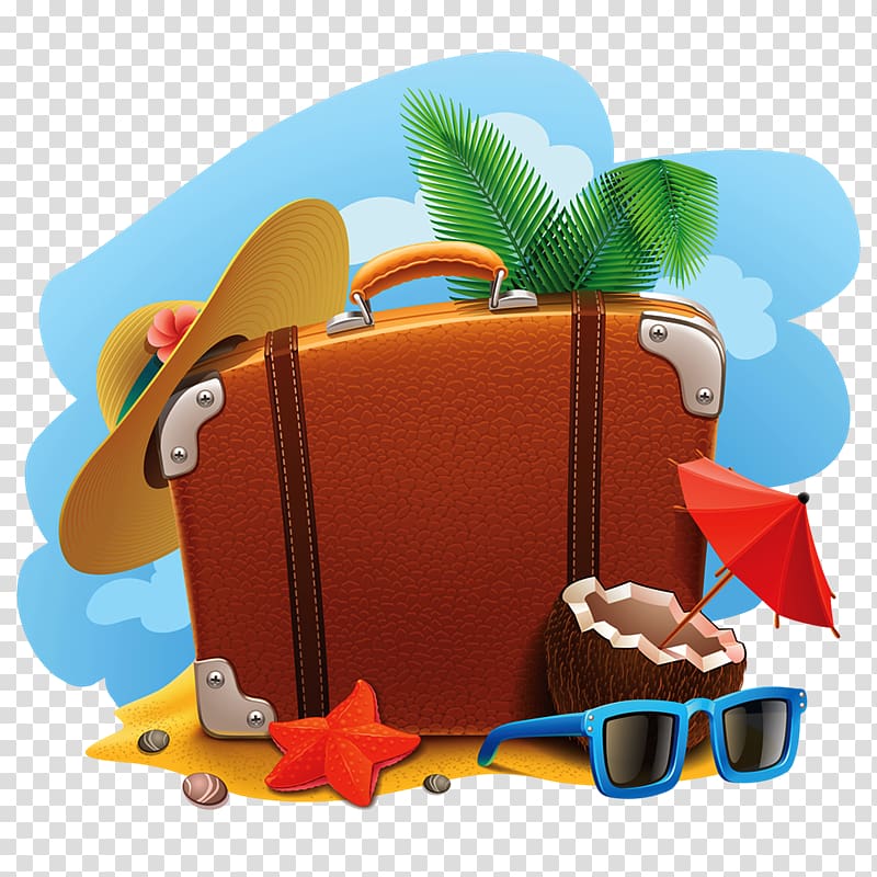Vacation Travel Suitcase, Vacation transparent background PNG clipart