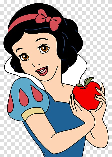 Disney Snow White illustration, Snow White and the Seven Dwarfs Evil Queen Huntsman, White Apple transparent background PNG clipart