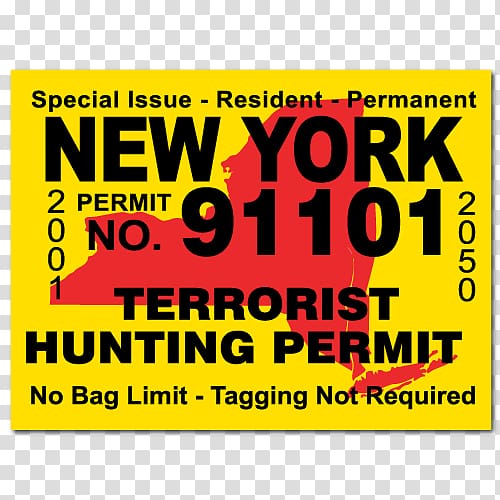 New York City Hunting license Douchegordijn, terrorist new york transparent background PNG clipart