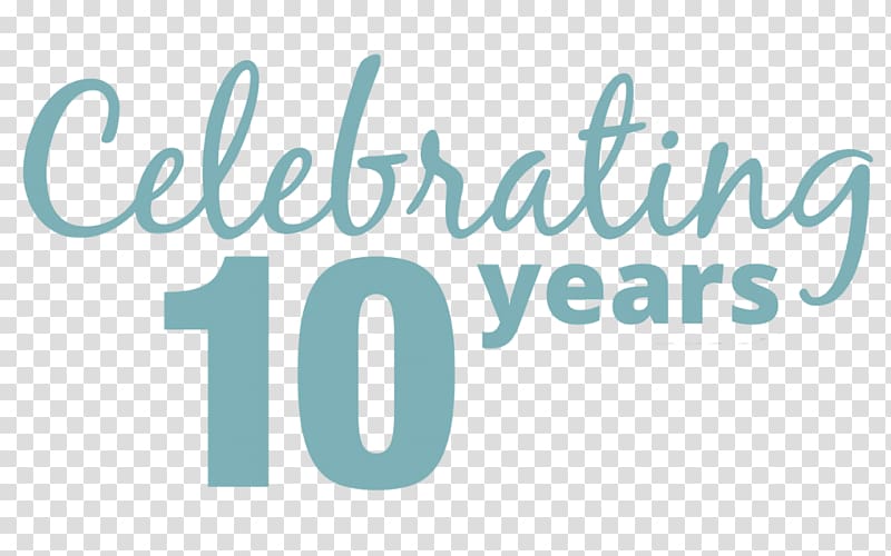 Celebrating 10 Years logo, Celebrating 10 Years transparent background PNG clipart