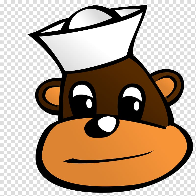 Primate Ape Monkey , sailor hat transparent background PNG clipart