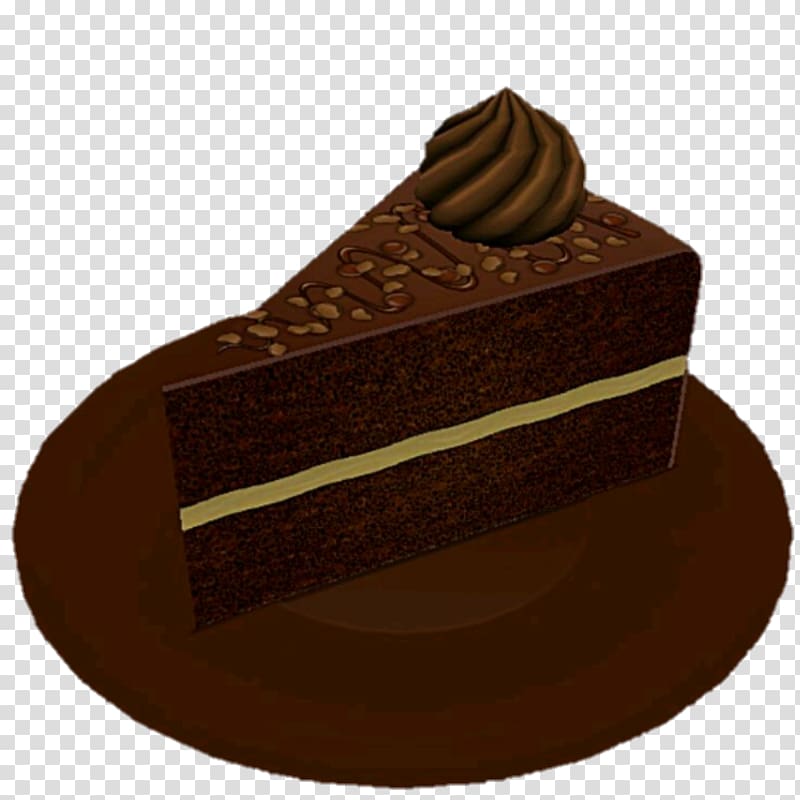 Flourless chocolate cake Sachertorte Ganache Chocolate truffle, chocolate cake transparent background PNG clipart