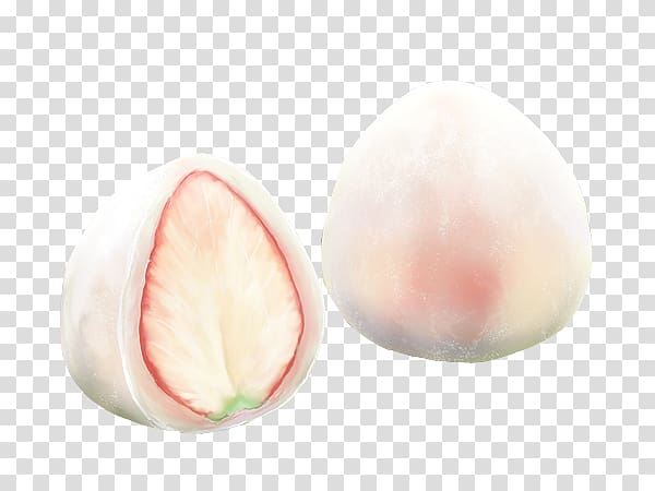 Daifuku Tea Wagashi Fruit Food, Strawberry Daifuku transparent background PNG clipart