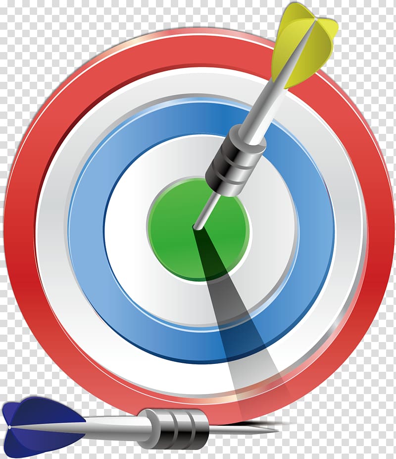 Game Icon, painted darts hit the target transparent background PNG clipart