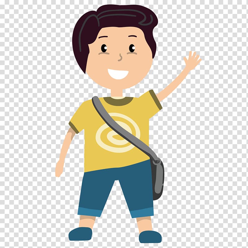 Child Boy Illustration, Waving boy transparent background PNG clipart