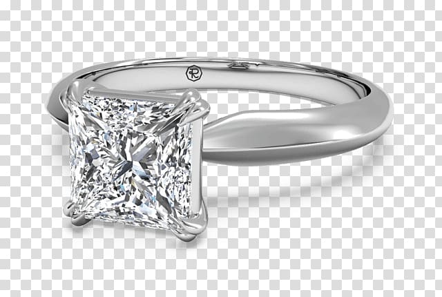 Diamond Wedding ring Engagement ring Princess cut, Princess Cut transparent background PNG clipart