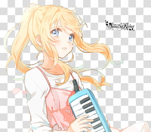 Kaori Arima, (Shigatsu wa Kimi no Uso) Render, male and female anime  characters transparent background PNG clipart