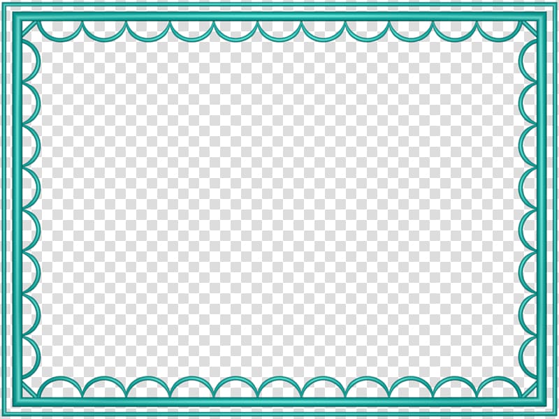 Microsoft PowerPoint , Teal Border Frame transparent background PNG clipart