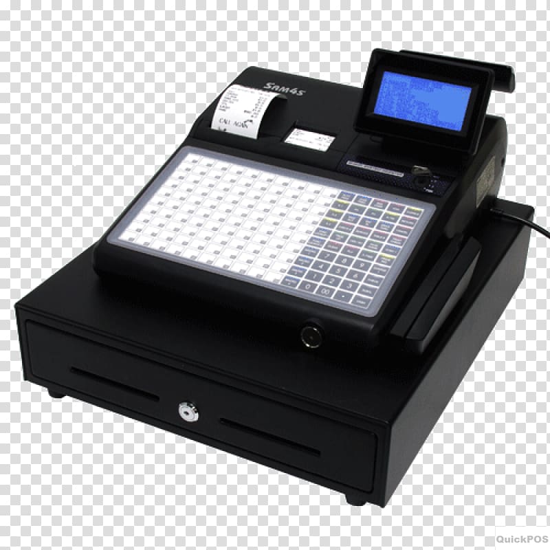 Cash register Paper Point of sale Thermal printing Printer, cash register transparent background PNG clipart