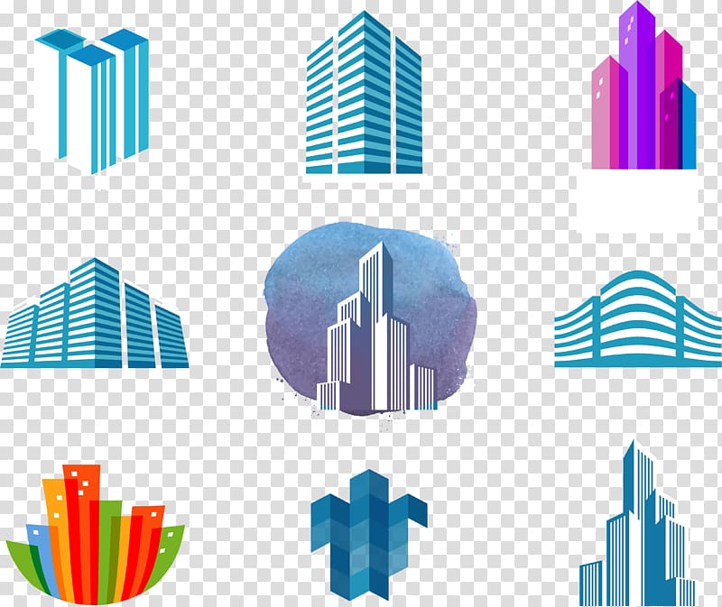 Logo House Building Skyline, Creative logo transparent background PNG clipart