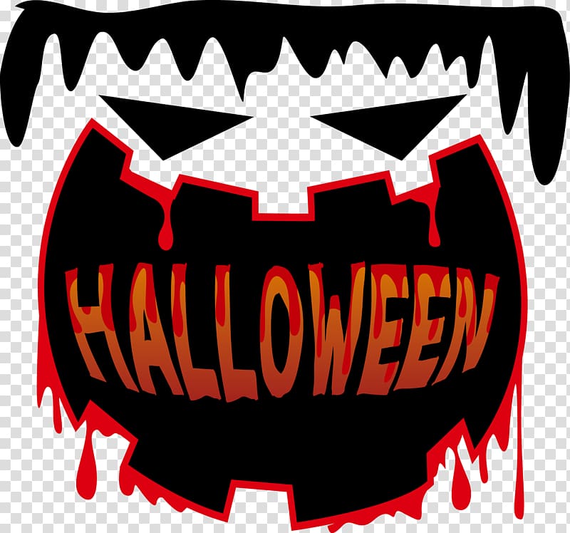 Halloween horror black elements transparent background PNG clipart