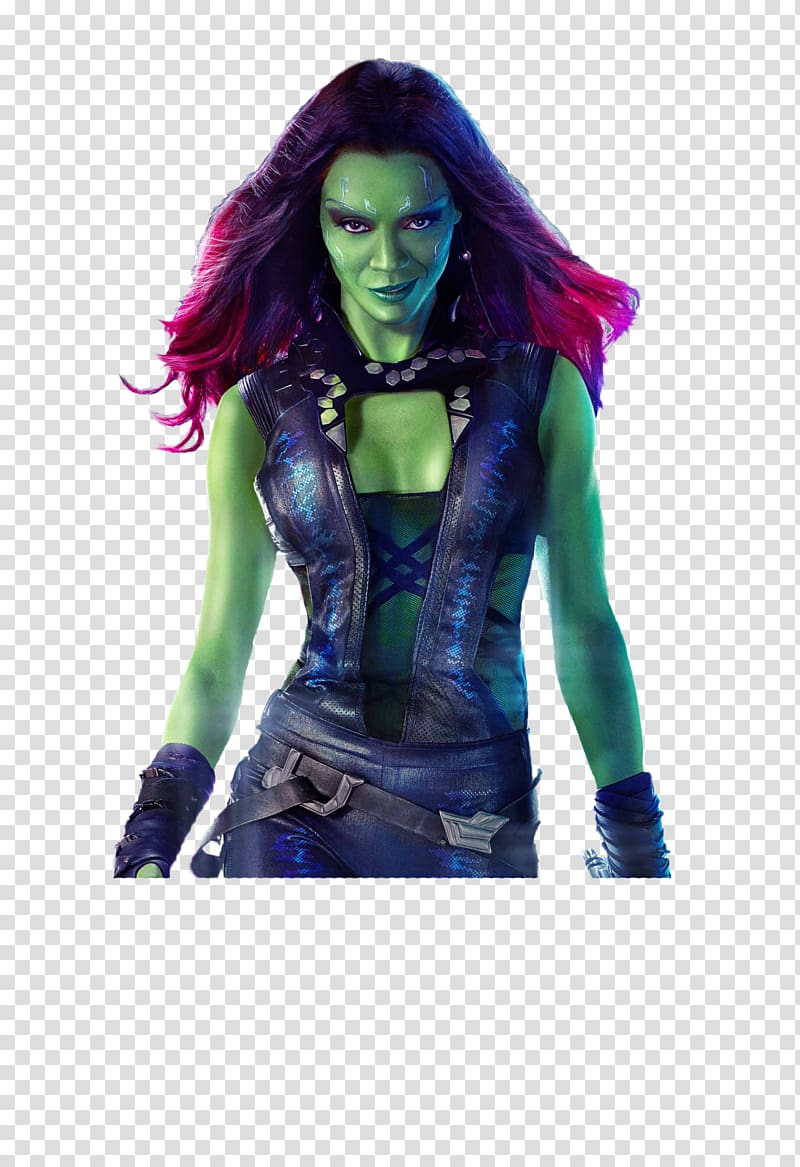 Gamora Guardians of the Galaxy Drax the Destroyer Rocket Raccoon Zoe Saldana, gamora transparent background PNG clipart