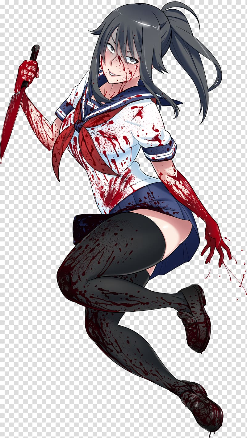 Yandere Simulator Video game Yuno Gasai Character, ran said transparent background PNG clipart