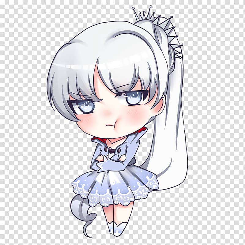 Weiss Schnee Yang Xiao Long Blake Belladonna Chibiusa, Chibi transparent background PNG clipart