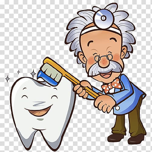 Albert Einstein holding toothbrush beside tooth , Tooth brushing Dentistry Human tooth Gums, Brush your teeth cartoon transparent background PNG clipart