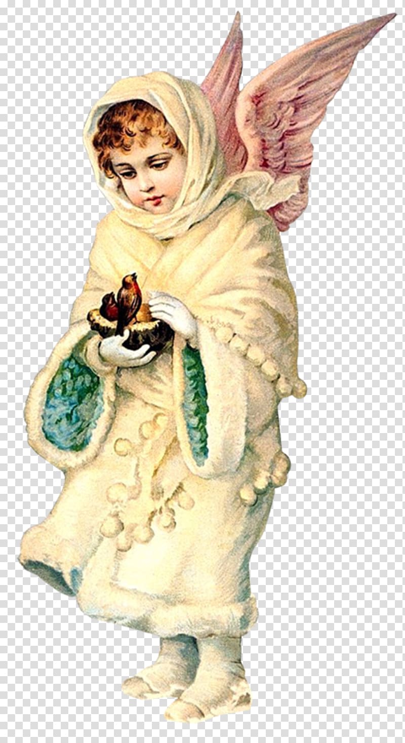 Angel Cherub Christmas card Victorian era, angel transparent background PNG clipart
