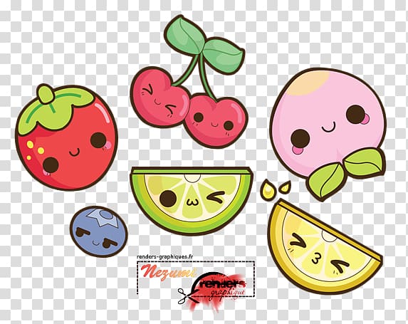 Kawaii Drawing Fruit , kawaii fruit transparent background PNG clipart