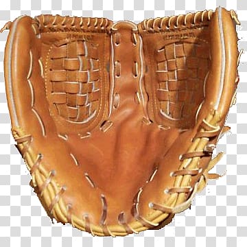 brown catcher mitt, Leather Baseball Glove transparent background PNG clipart