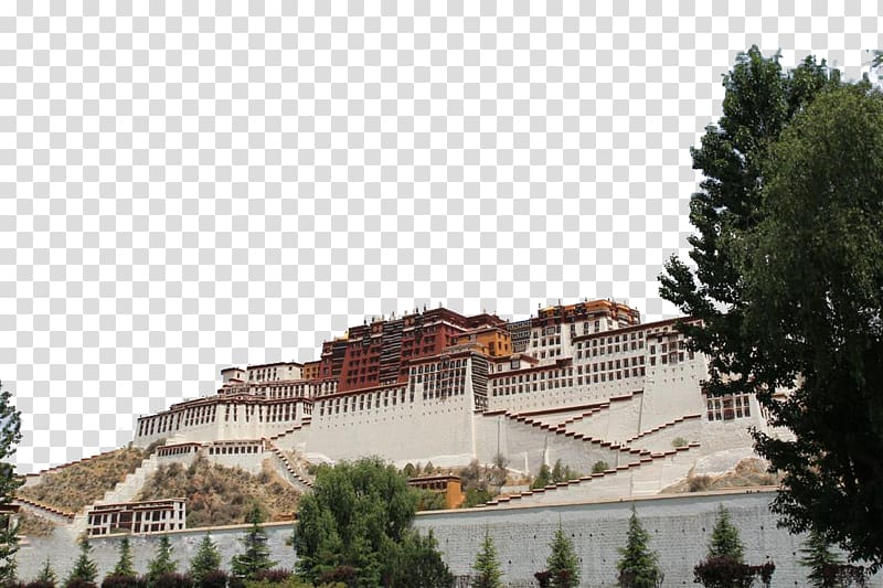 Potala Palace Jokhang Tourist attraction Tourism, Potala Palace panorama transparent background PNG clipart