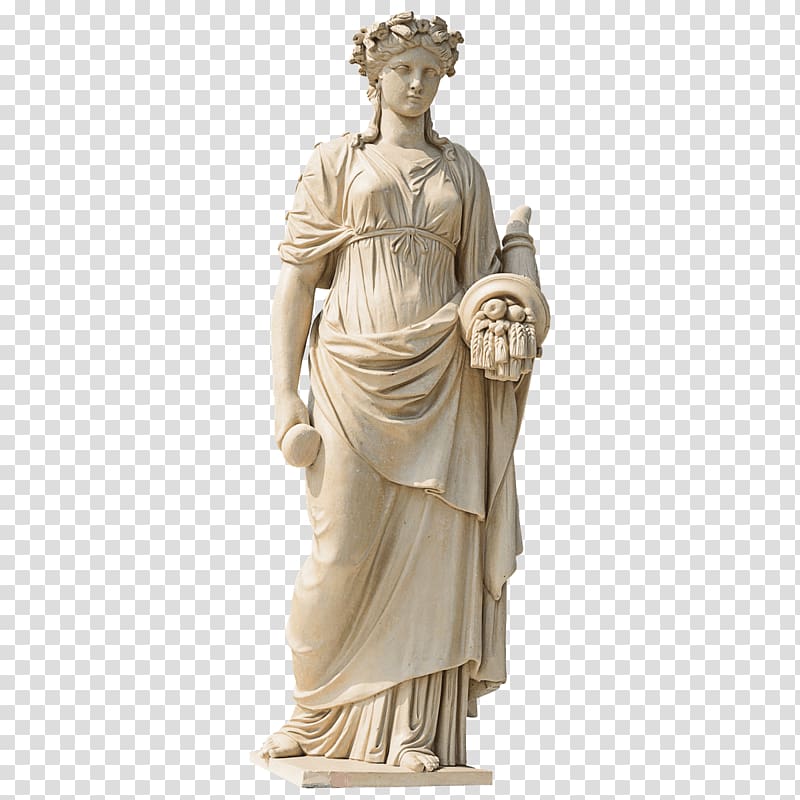 woman statute, Marble sculpture Statue Garden sculpture, statue transparent background PNG clipart