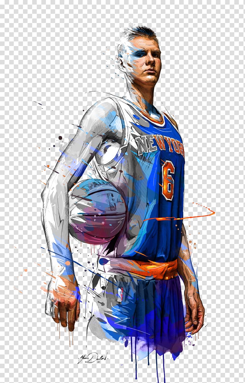 Kristaps Porziņģis New York Knicks NBA All-Star Weekend Art, nba transparent background PNG clipart
