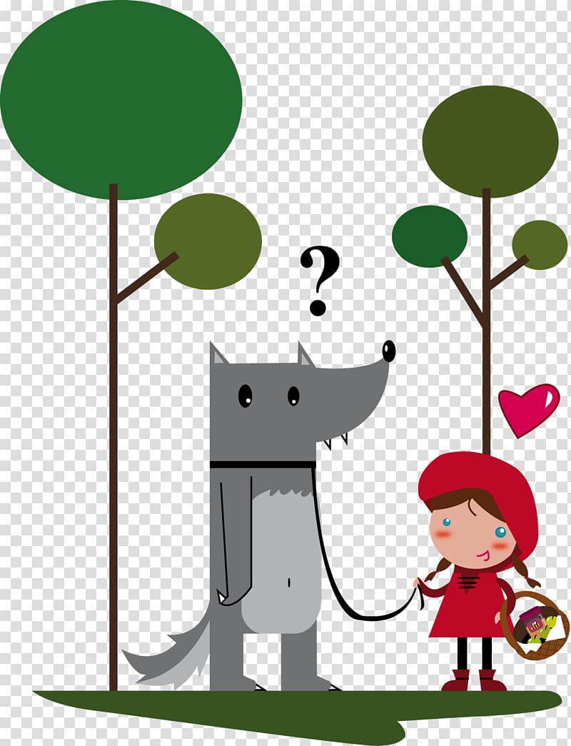 Little Red Riding Hood Big Bad Wolf Gray wolf Short story Fairy tale, others transparent background PNG clipart