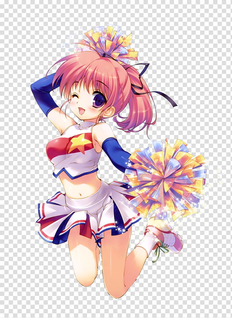 Mangaka Anime Cartoon, Cheerleader transparent background PNG clipart