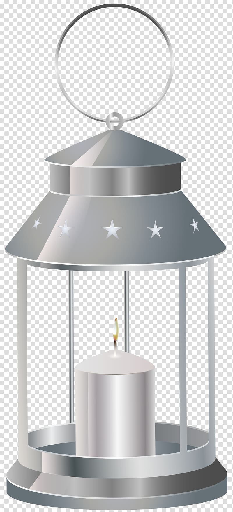 gray candle lantern , Lantern Candle , Silver Lantern with Candle transparent background PNG clipart