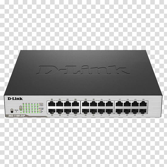 Power over Ethernet Network switch Gigabit Ethernet D-Link DGS-1100-08, poe transparent background PNG clipart