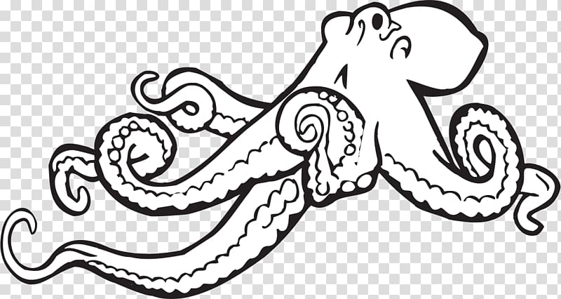 Octopus Black and white Monochrome , Crayfish transparent background PNG clipart