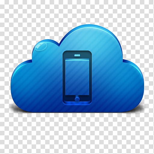 blue cloud , electric blue multimedia, Mobile Device transparent background PNG clipart
