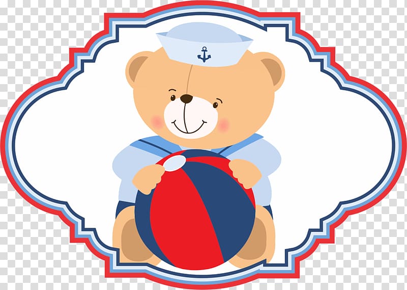 Bear Sailor Party Paper Baby shower, mooncake poster transparent background PNG clipart