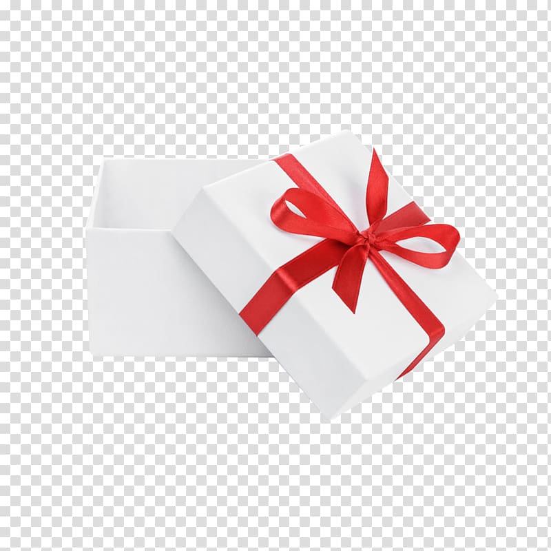 Paper Box Ribbon Gift, White bow ribbon gift box transparent background PNG clipart