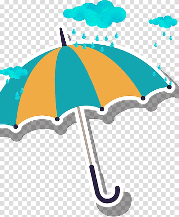 Cartoon Rain, umbrella transparent background PNG clipart