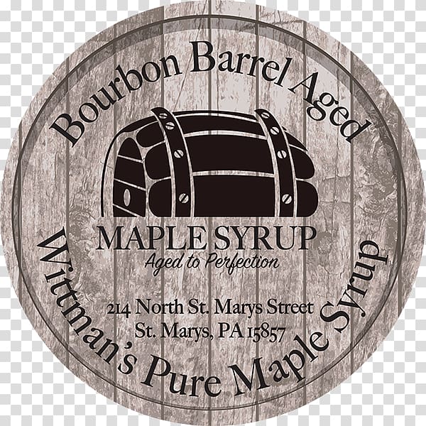 Bourbon whiskey Maple syrup Label, Label Barrel transparent background PNG clipart