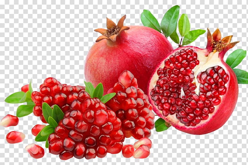 red pomegranate fruits, Juice Green tea Pomegranate Organic food, Pomegranate fruit Free to pull the material transparent background PNG clipart