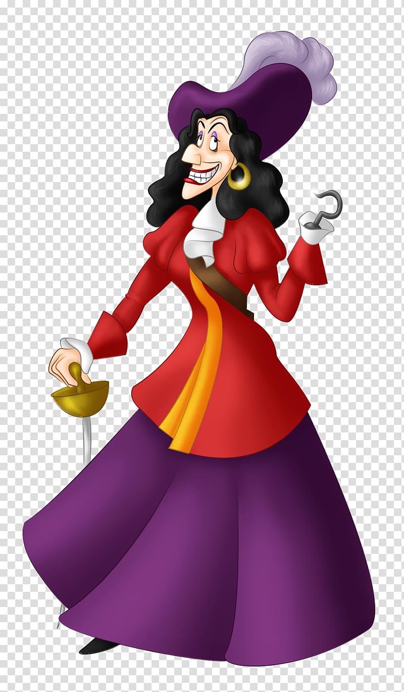 Captain Hook Peter Pan Character Drag Gender bender, hook transparent background PNG clipart