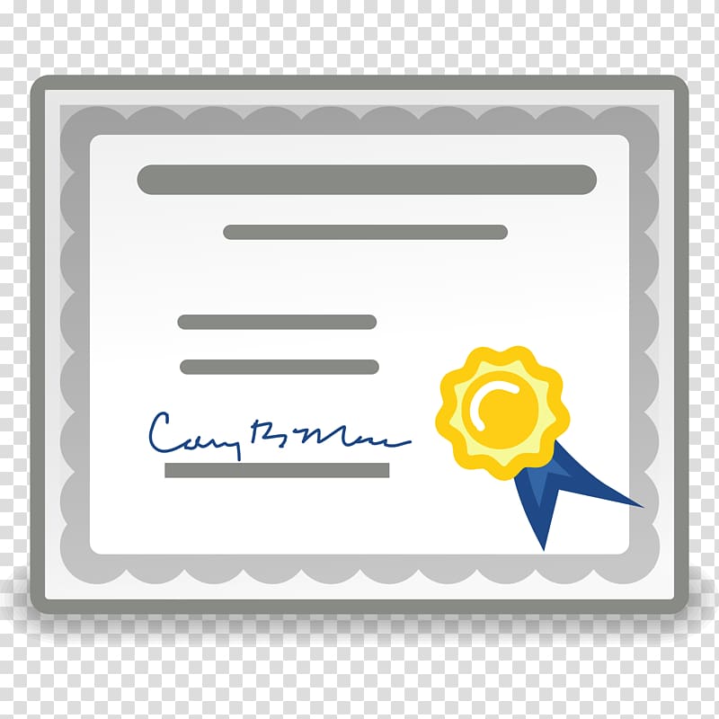 Public key certificate Certificate authority Certification Document, others transparent background PNG clipart