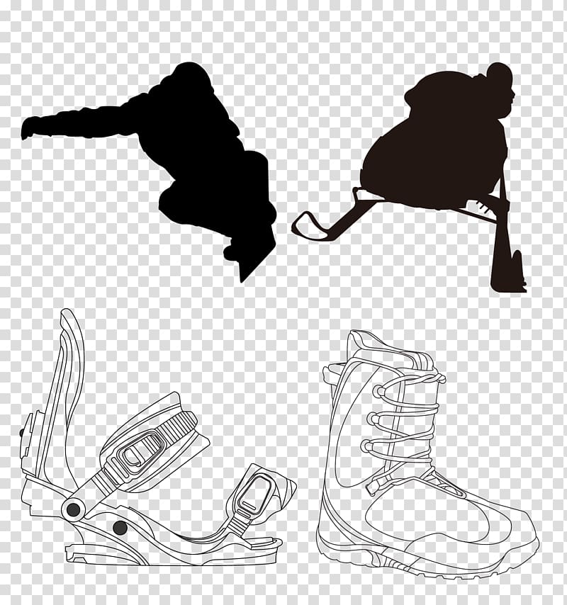 Winter sport Snowboarding Extreme sport, shoes transparent background PNG clipart