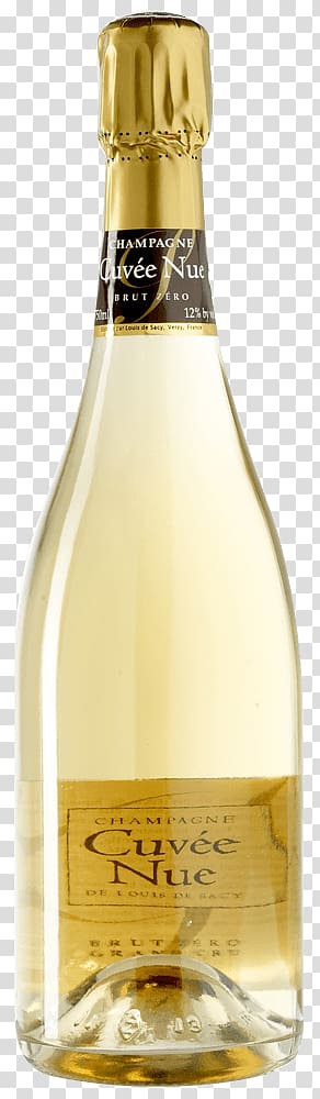 Cuvee Nue champagne bottle, Louis De Sacy Cuvée Nue Brut Zéro transparent background PNG clipart