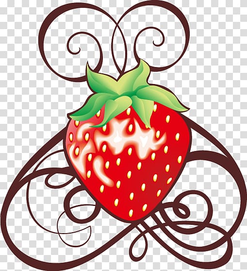 Strawberry Aedmaasikas Light , Hand-painted cartoon strawberry transparent background PNG clipart