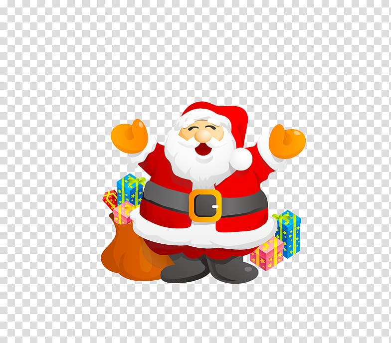 Free content , Fat Santa Claus transparent background PNG clipart