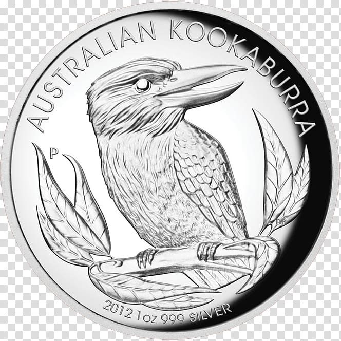 Perth Mint Commemorative coin Australian Silver Kookaburra, Coin transparent background PNG clipart