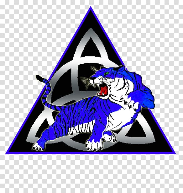 Electric blue Cobalt blue Logo Tiger, fierce transparent background PNG clipart