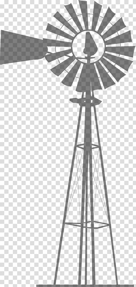 gray windmill illustration, Wind farm Windmill Silhouette Wind turbine, windmill transparent background PNG clipart