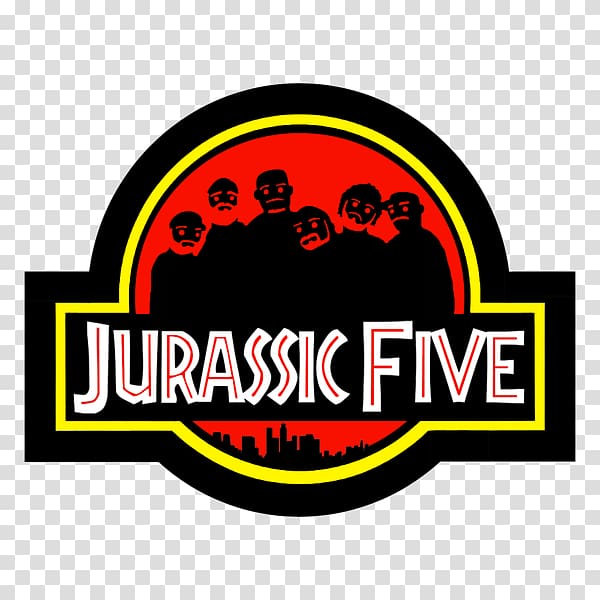 Logo Jurassic 5 Jurassic Park Dinosaur Tyrannosaurus, Jurassic World logo transparent background PNG clipart